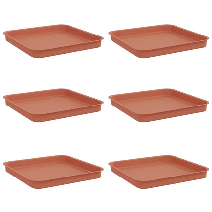 Fyrkantig Blomkruka 6 pcs Murgrön 25,5 x 25,5 x 2,5 cm Plast