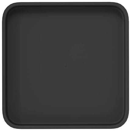 Fyrkantig Blomkruka 6 pcs Svart 25,5 x 25,5 x 2,5 cm Plast