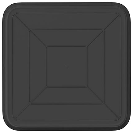 Fyrkantig Blomkruka 24 pcs Svart 25,5 x 25,5 x 2,5 cm Plast
