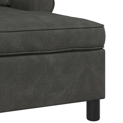 Chaise Lounge med kudde Svart 91 x 157 x 91 cm Konstläder