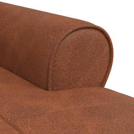 Chaise Lounge med kudde Brun 91 x 157 x 91 cm Konstläder