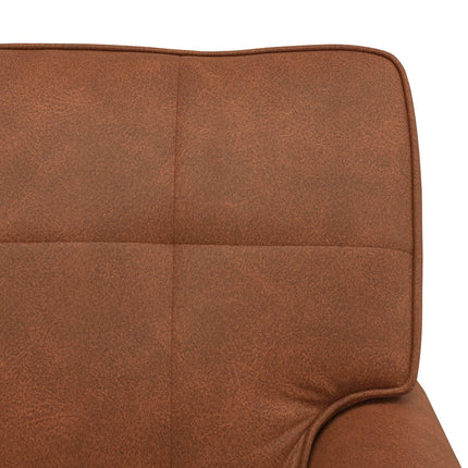 Chaise Lounge med kudde Brun 91 x 157 x 91 cm Konstläder