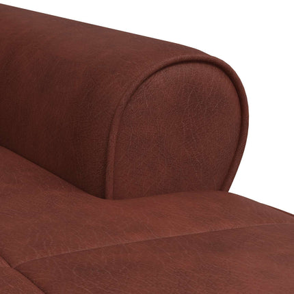 Chaise Lounge Skinande Brun 91 x 157 x 91 cm Konstläder