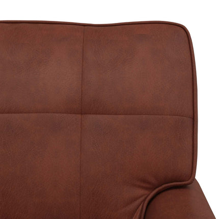 Chaise Lounge Skinande Brun 91 x 157 x 91 cm Konstläder