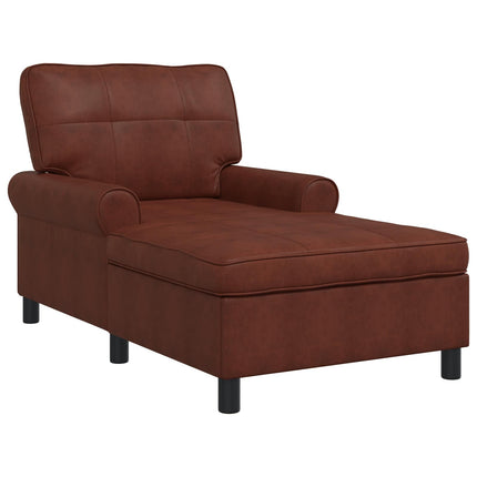 Chaise Lounge Skinande Brun 91 x 157 x 91 cm Konstläder