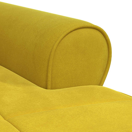 Chaise Lounge med kudde Gul 91 x 157 x 91 cm Sammet