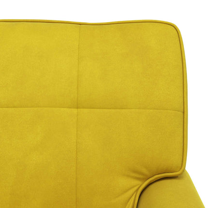 Chaise Lounge med kudde Gul 91 x 157 x 91 cm Sammet