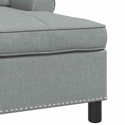 Chaise Lounge med kudde Ljusgrå 91 x 157 x 91 cm tyg