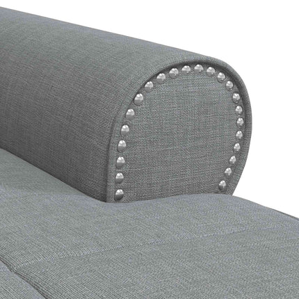 Chaise Lounge med kudde Ljusgrå 91 x 157 x 91 cm tyg