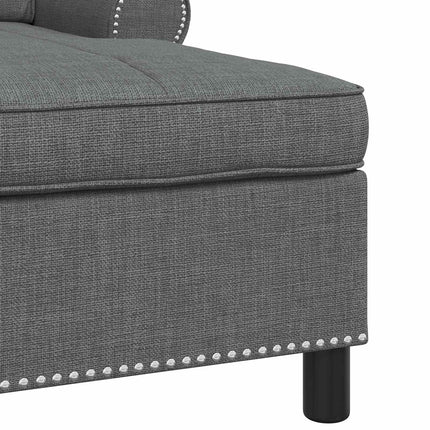 Chaise Lounge med kudde Mörkgrå 91 x 157 x 91 cm tyg