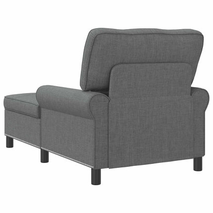Chaise Lounge med kudde Mörkgrå 91 x 157 x 91 cm tyg