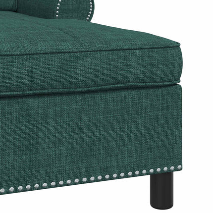 Chaise Lounge med kudde Mörkgrön 91 x 157 x 91 cm tyg