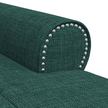 Chaise Lounge med kudde Mörkgrön 91 x 157 x 91 cm tyg