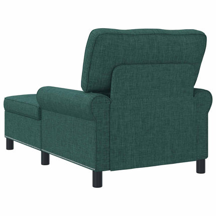 Chaise Lounge med kudde Mörkgrön 91 x 157 x 91 cm tyg