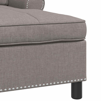 Chaise Lounge med kudde Taupe 91 x 157 x 91 cm tyg