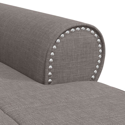 Chaise Lounge med kudde Taupe 91 x 157 x 91 cm tyg