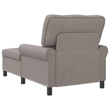 Chaise Lounge med kudde Taupe 91 x 157 x 91 cm tyg