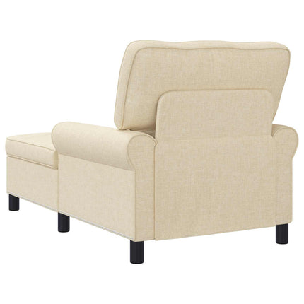 Chaise Lounge med kudde Kräm 91 x 157 x 91 cm tyg