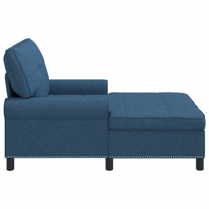 Chaise Lounge med kudde Blå 91 x 157 x 91 cm tyg