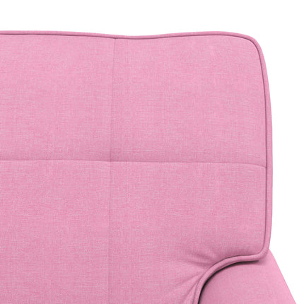 Chaise Lounge med kudde Rosa 91 x 157 x 91 cm tyg