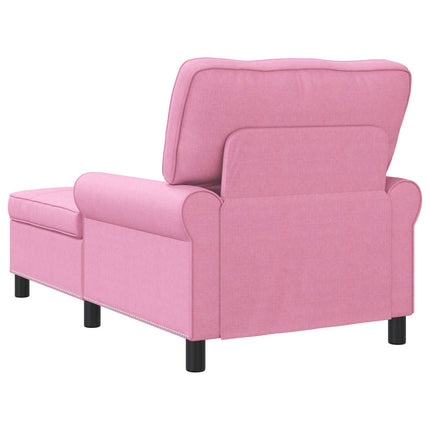Chaise Lounge med kudde Rosa 91 x 157 x 91 cm tyg