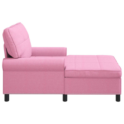 Chaise Lounge med kudde Rosa 91 x 157 x 91 cm tyg