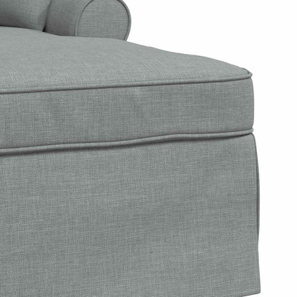 Chaise Lounge med Kjol med kudde med kudde 3 pcs Ljusgrå tyg