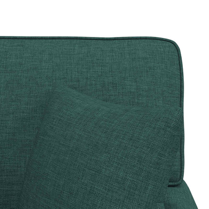 Chaise Lounge med Kjol med kudde med kudde 3 pcs Mörkgrön tyg