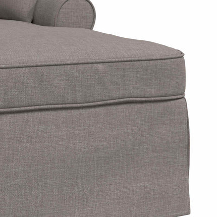 Chaise Lounge med Kjol med kudde med kudde 3 pcs Taupe tyg