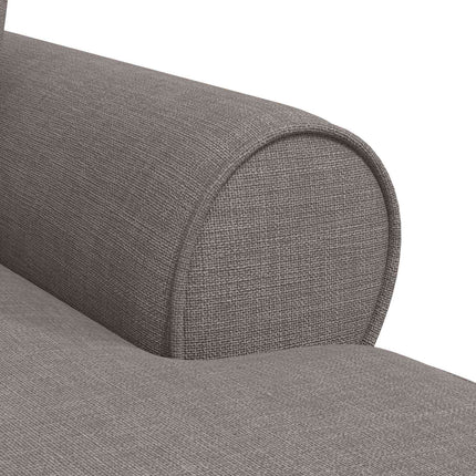 Chaise Lounge med Kjol 3 st Taupe tyg 91 x 157 x 91 cm