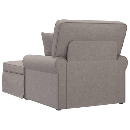 Chaise Lounge med Kjol med kudde med kudde 3 pcs Taupe tyg