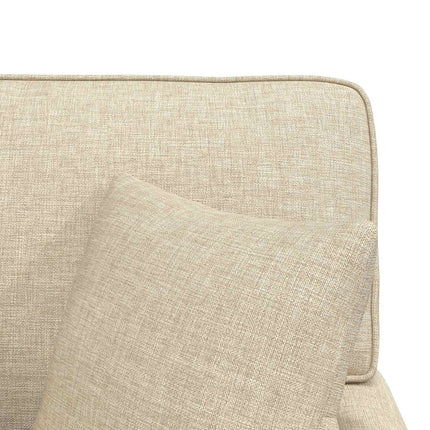 Chaise Lounge med Kjol med kudde med kudde 3 pcs Kräm tyg