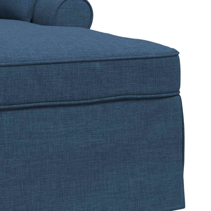 Chaise Lounge med Kjol med kudde med kudde 3 pcs Blå tyg