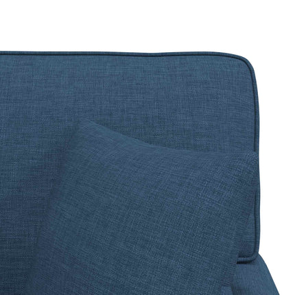 Chaise Lounge med Kjol med kudde med kudde 3 pcs Blå tyg