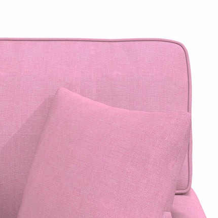 Chaise Lounge med Kjol med kudde med kudde 3 pcs Rosa tyg