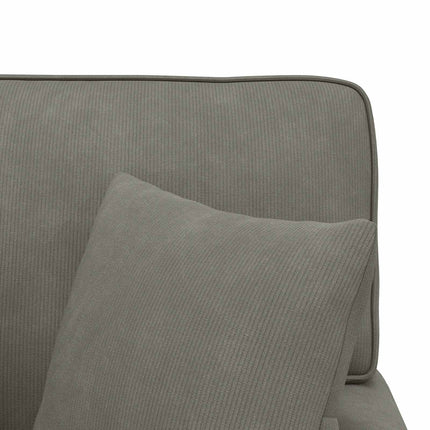 Chaise Lounge med Kjol med kudde 3 pcs Ljusgrå Kordread tyg