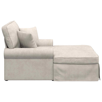 Chaise Lounge med Kjol med kudde Gräddvit 157 x 91 x 91 cm ARES