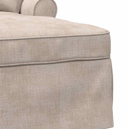 Chaise Lounge med Kjol med kudde Beige 157 x 91 x 91 cm ARES