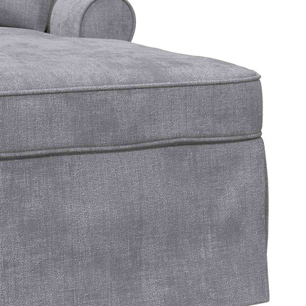 Chaise Lounge med Kjol med kudde Ljusgrå 157 x 91 x 91 cm ARES