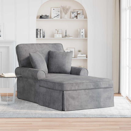 Chaise Lounge med Kjol med kudde Ljusgrå 157 x 91 x 91 cm ARES