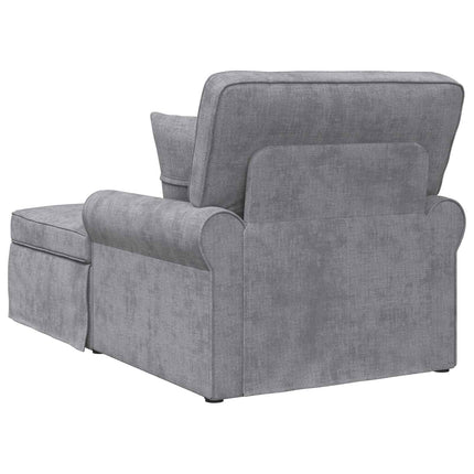 Chaise Lounge med Kjol med kudde Ljusgrå 157 x 91 x 91 cm ARES