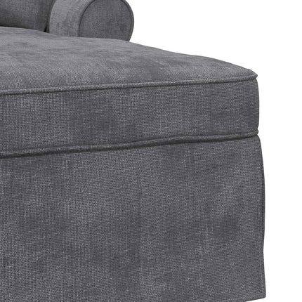 Chaise Lounge med Kjol med kudde Mörkgrå 157 x 91 x 91 cm ARES