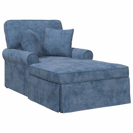 Chaise Lounge med Kjol med kudde Blå 157 x 91 x 91 cm ARES