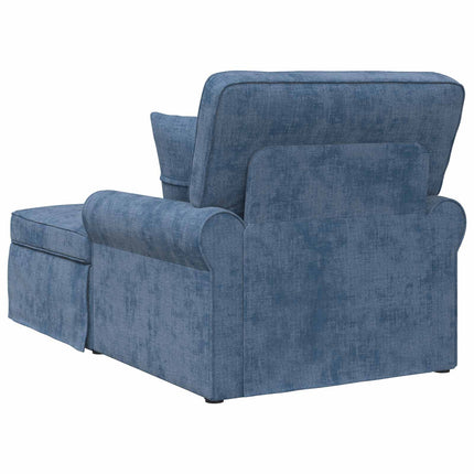 Chaise Lounge med Kjol med kudde Blå 157 x 91 x 91 cm ARES