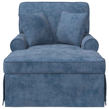 Chaise Lounge med Kjol med kudde Blå 157 x 91 x 91 cm ARES