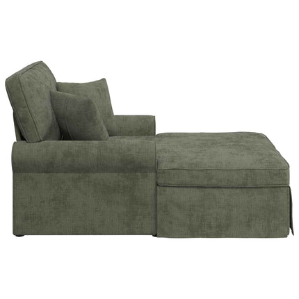 Chaise Lounge med Kjol med kudde Grön 157 x 91 x 91 cm ARES