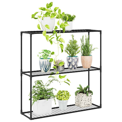 3-Tier växtställ Svart 100 x 32 x 102 cm Stål