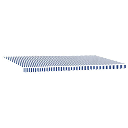 Utfällbar markis med LED -remsljus Blå och Vit 600 × 300 cm