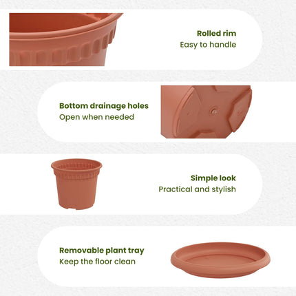 Växtkrukor 6 st Murgrön Plast