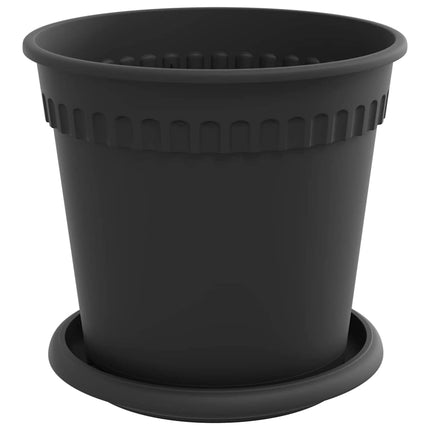 Växtkrukor 6 st Svart Plast